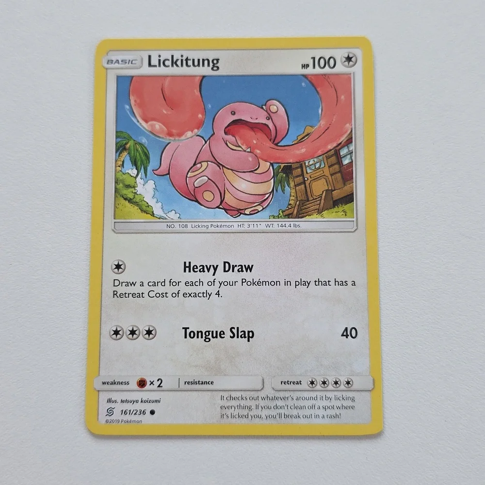 Pokemon Lickitung And Lickilicky Card